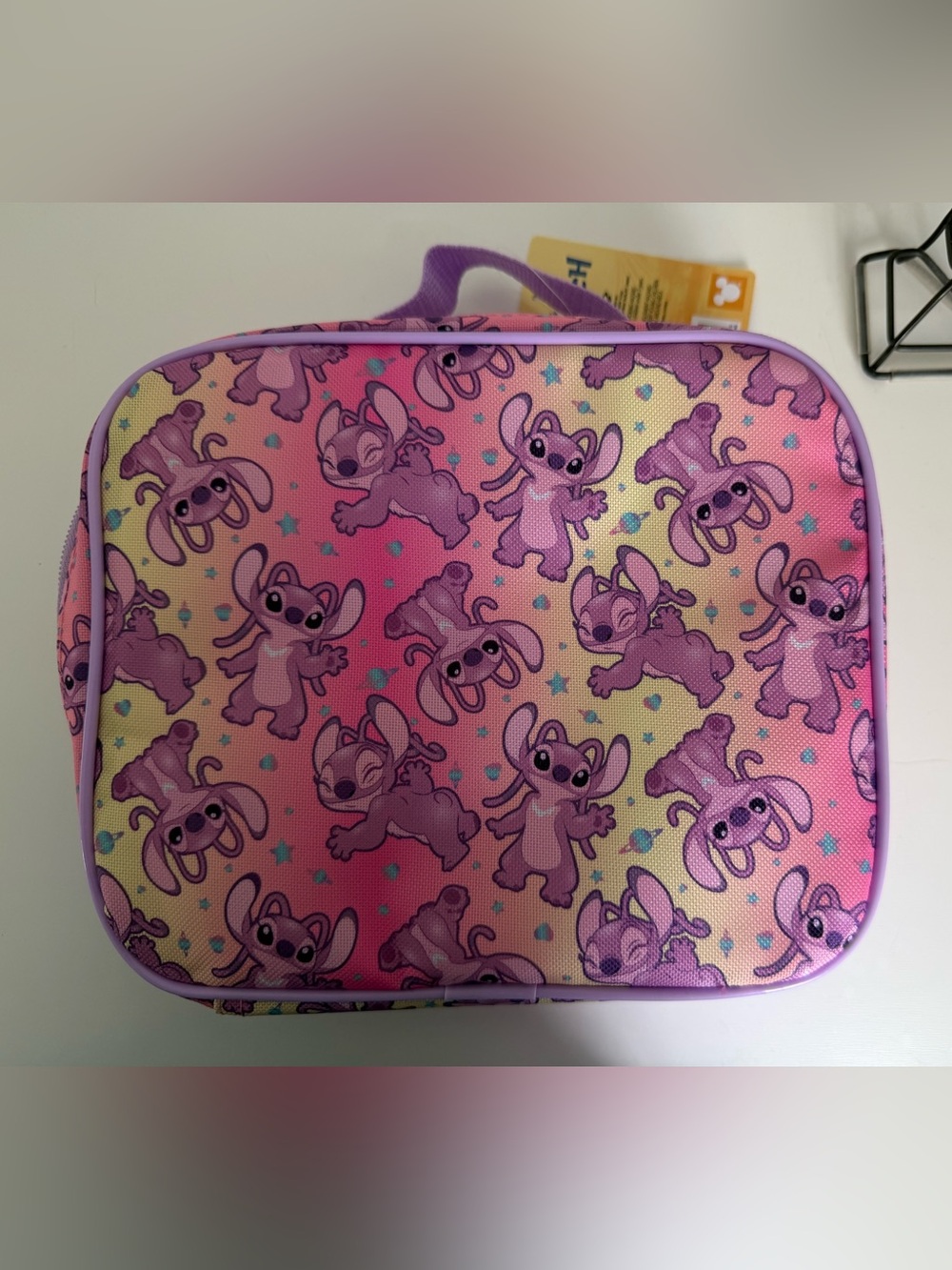 Disney Stitch Kids Character Lunch Box - Purple Pink Print